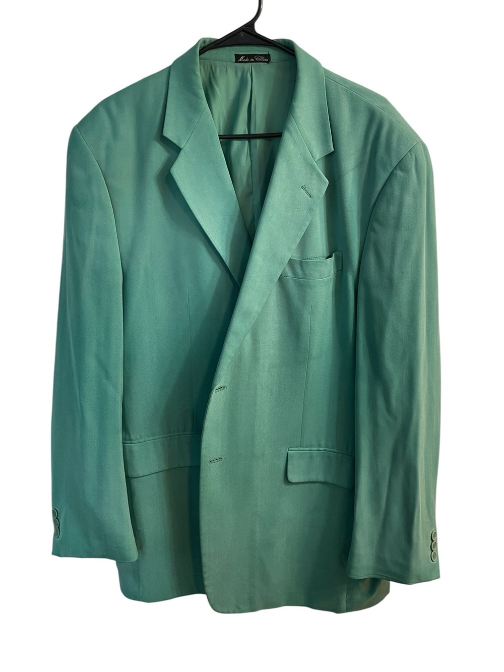 Vintage Green Silk Blazer Men’s 42R Fun Time by Dawahares Island Silk Sport Coat